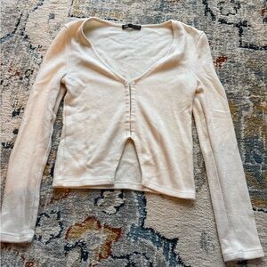 Women’s Zara cream knit top, size small
